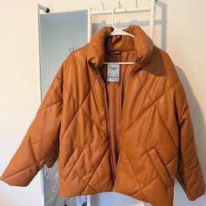 Abercrombie & Fitch Women's Brown Puffer Jacket